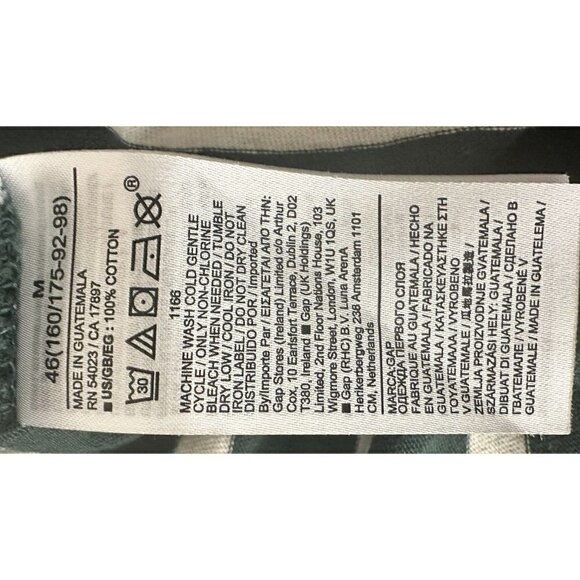 GAP Sleeveless Tank Top Women Size Medium Green White Stripe - Picture 5 of 8